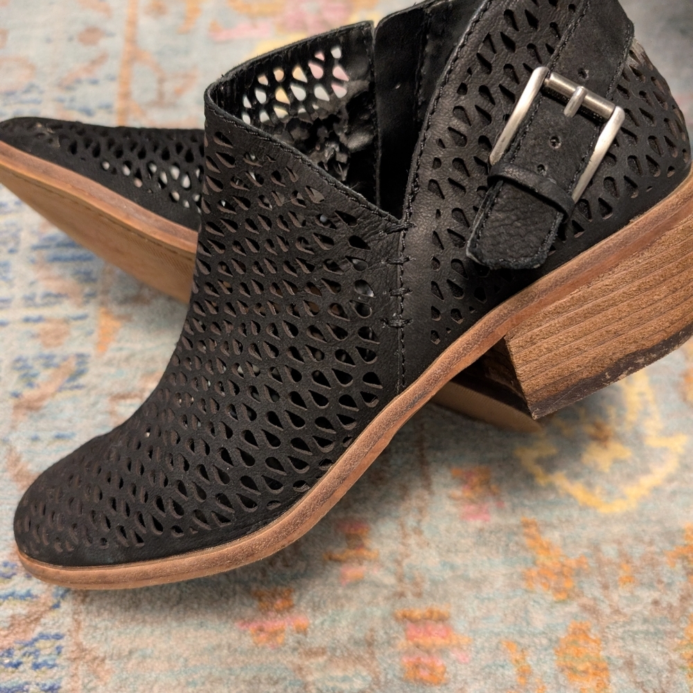 Vince Camuto Back Perforated Ankle Boots